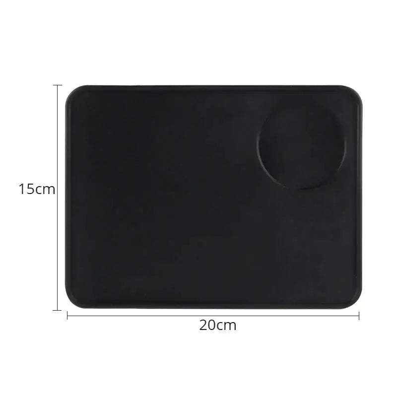 Textured black espresso distribution tool kitchen palm tamper