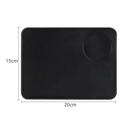 Textured black espresso distribution tool kitchen palm tamper