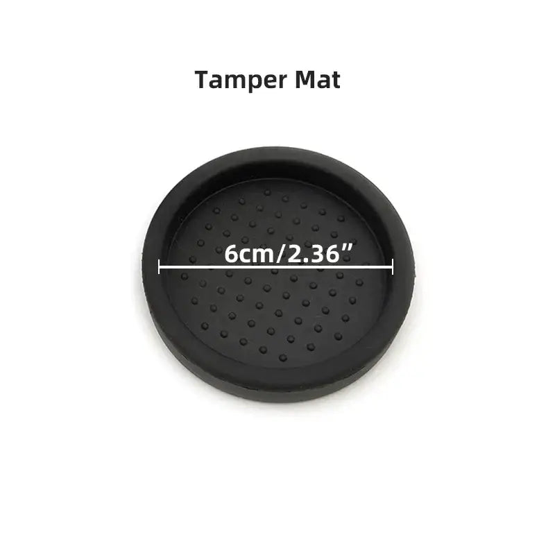Textured black espresso distribution tool kitchen palm tamper