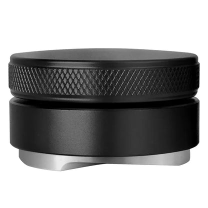 Textured black espresso distribution tool kitchen palm tamper