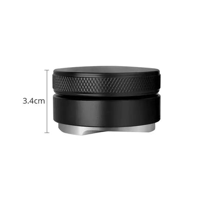 Textured black espresso distribution tool kitchen palm tamper