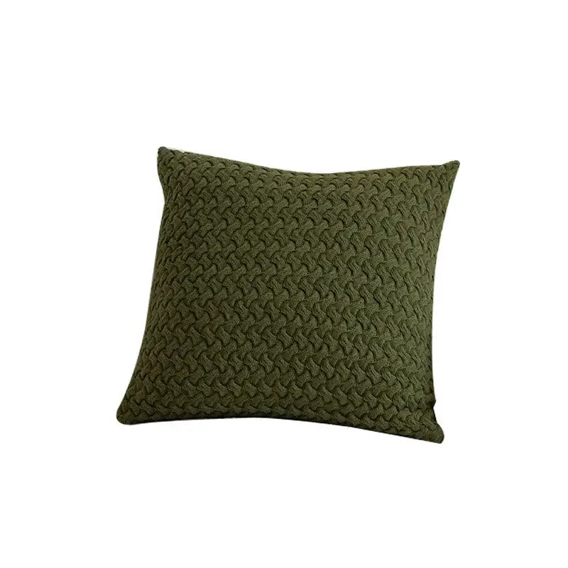 Textured cable knit cotton pillow cover set living room decor