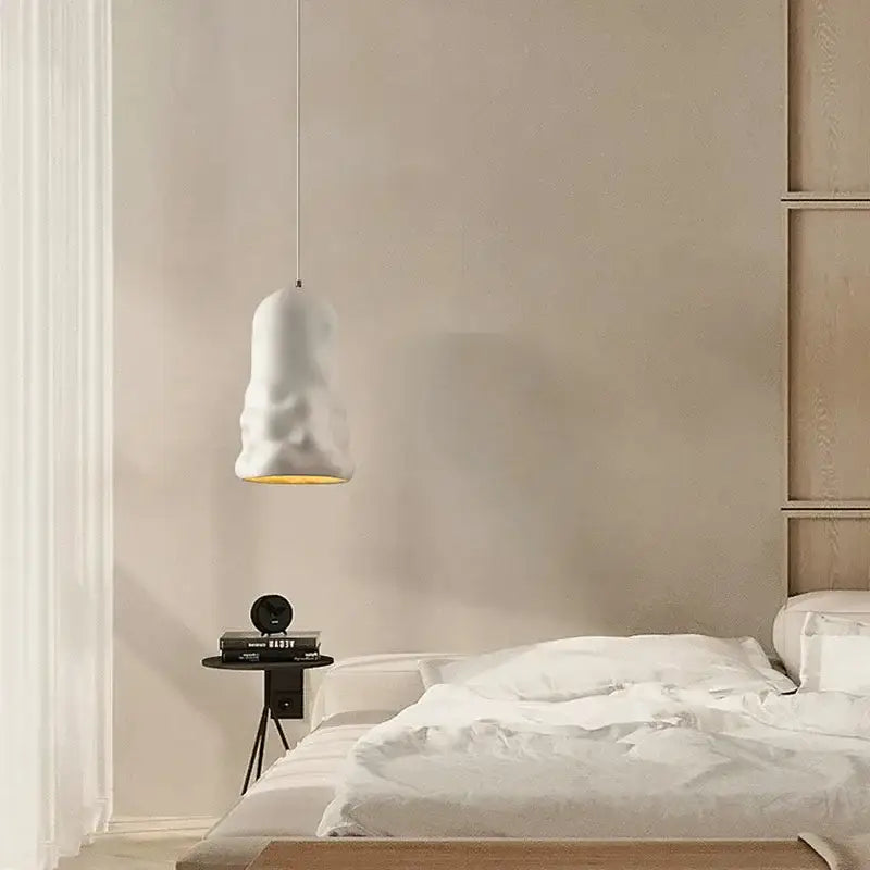 Textured creamy wind pendant lamps for dining room