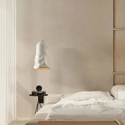 Textured creamy wind pendant lamps for dining room
