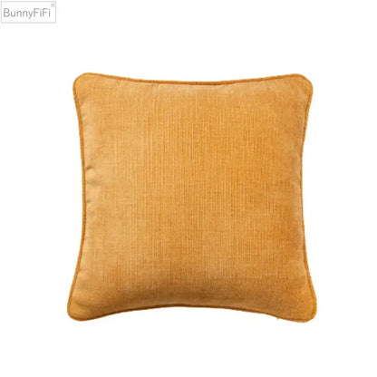 Textured earthy tones cotton linen pillow cover set living room