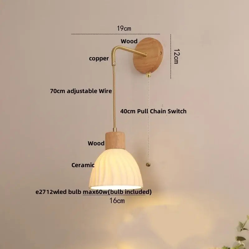 Textured glass and brass wall light fixture for dining room
