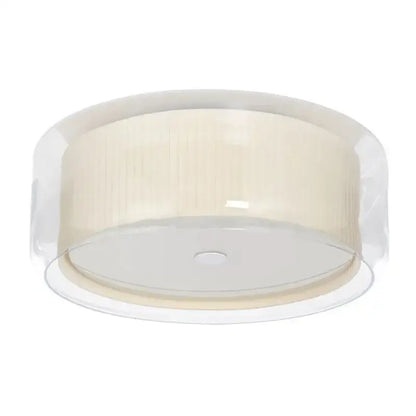 Textured gold & pleated white glass shade ceiling light bedroom