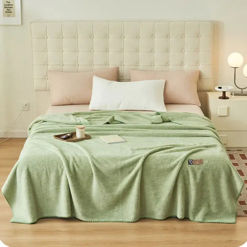 Textured mint green decorbites cloud comforter bedroom nap blanket
