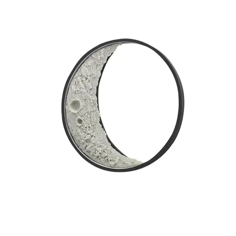 Textured moon crescent wall lamp – garden terrace warm lighting