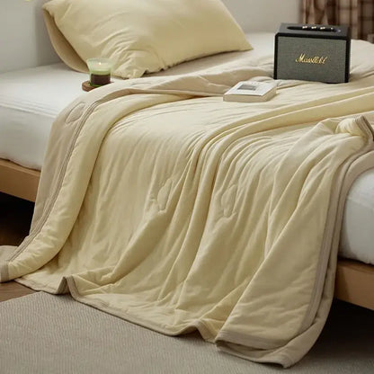 Textured pastel cotton summer comforter bedroom cooling blanket