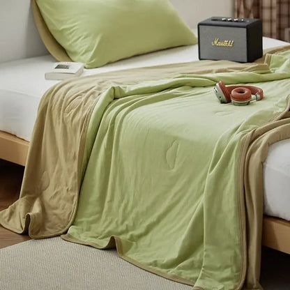 Textured pastel cotton summer comforter bedroom cooling blanket