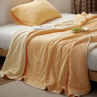 Textured pastel cotton summer comforter bedroom cooling blanket