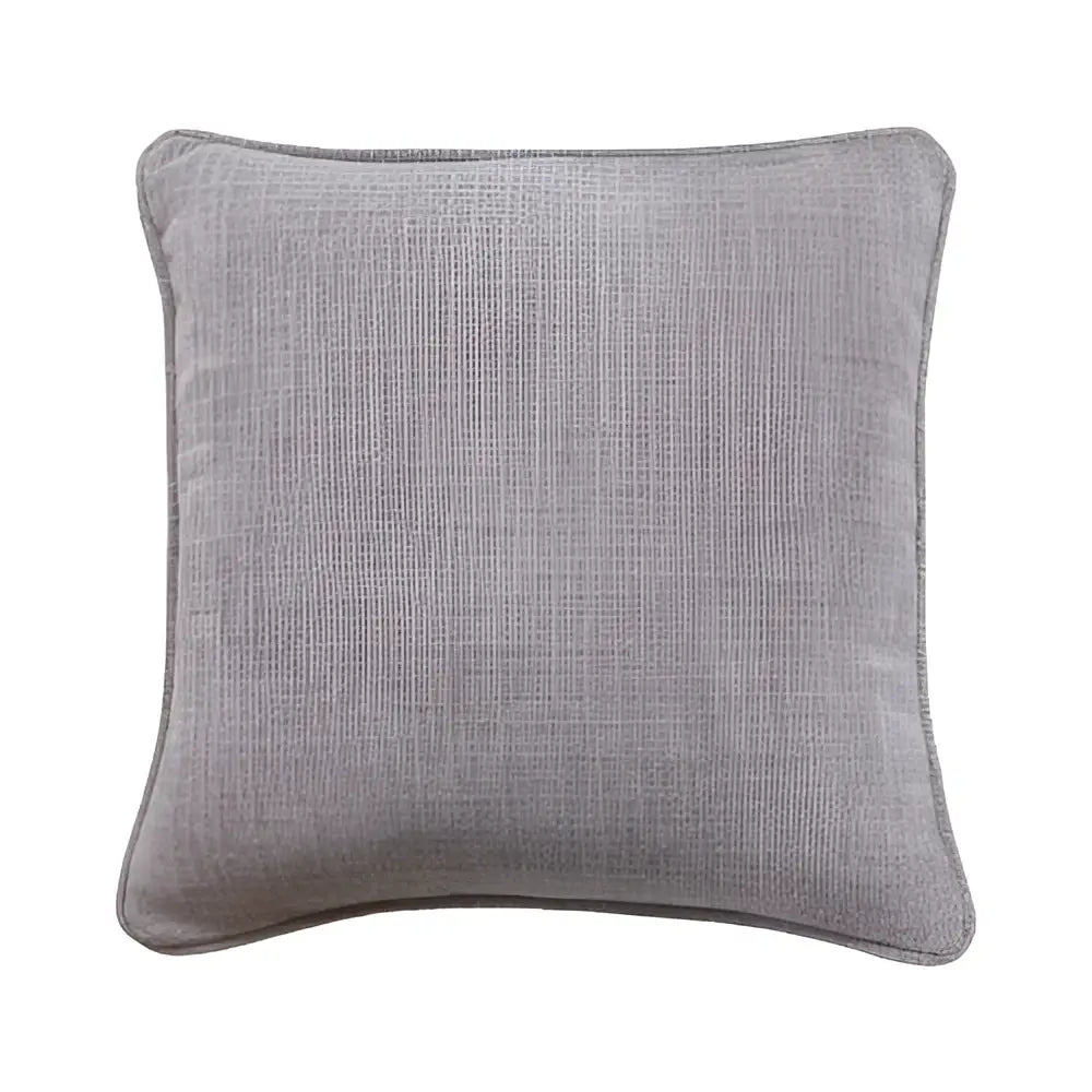 Textured peach & grey cotton linen pillow cover living room