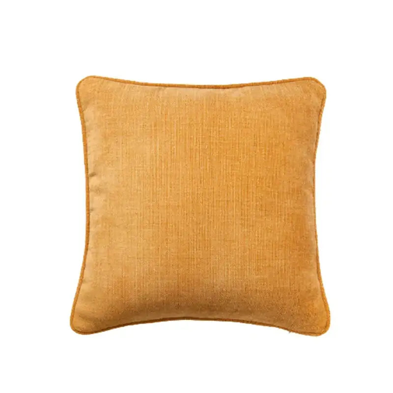 Textured peach & grey cotton linen pillow cover living room