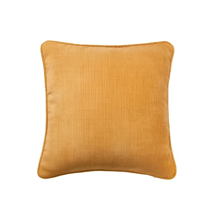 Textured peach & grey cotton linen pillow cover living room