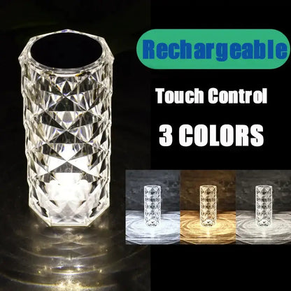 Textured purple crystal led night light bedroom ambient lamp