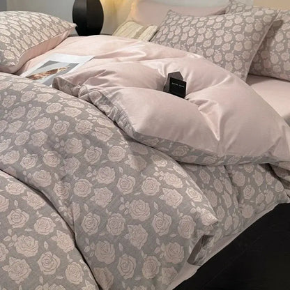 Textured soft yellow cotton bedding set bedroom duvet and pillows