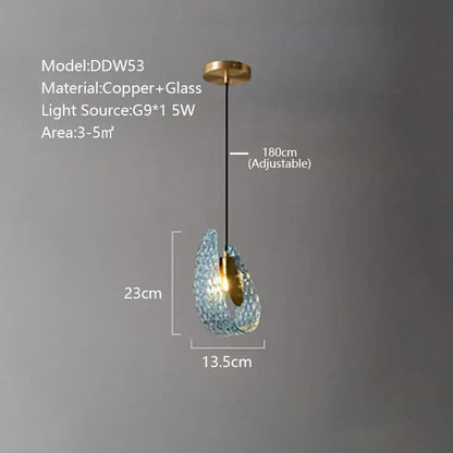 Textured turquoise blue glass luxury wall sconce pair for bedroom