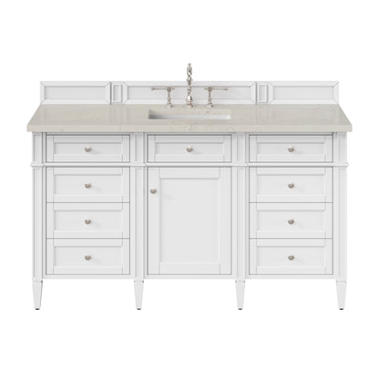 James Martin Brittany 60" Single Bathroom Vanity, Bright White