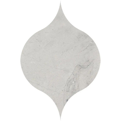 Thala Gray Honed Winter Leaf Limestone Waterjet Mosaics 4 7/8x6 13/16