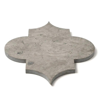 Thala Gray Honed Arabesque Limestone Waterjet Decos 8x11