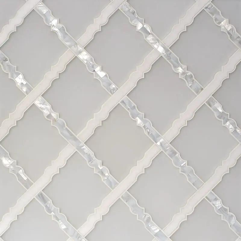 Thassos White Extra Multi Finish Rita Marble Mosaics 9 11/32x9 11/32