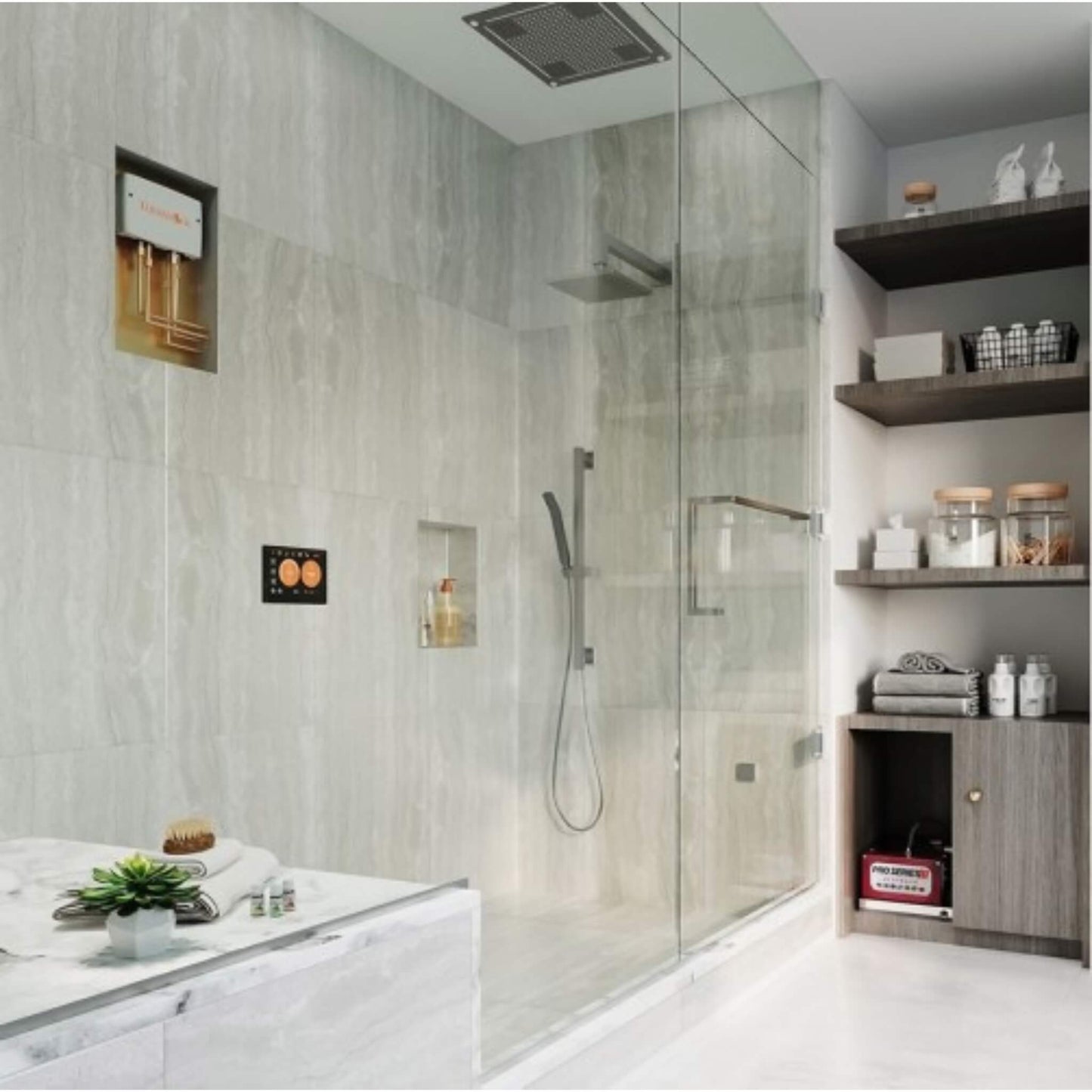 ThermaSol ThermaTouch 10-Inch Smart Shower Package With HydroVive 18-Inch And SteamVection Technology [TWPH10US] (SAK24571)
