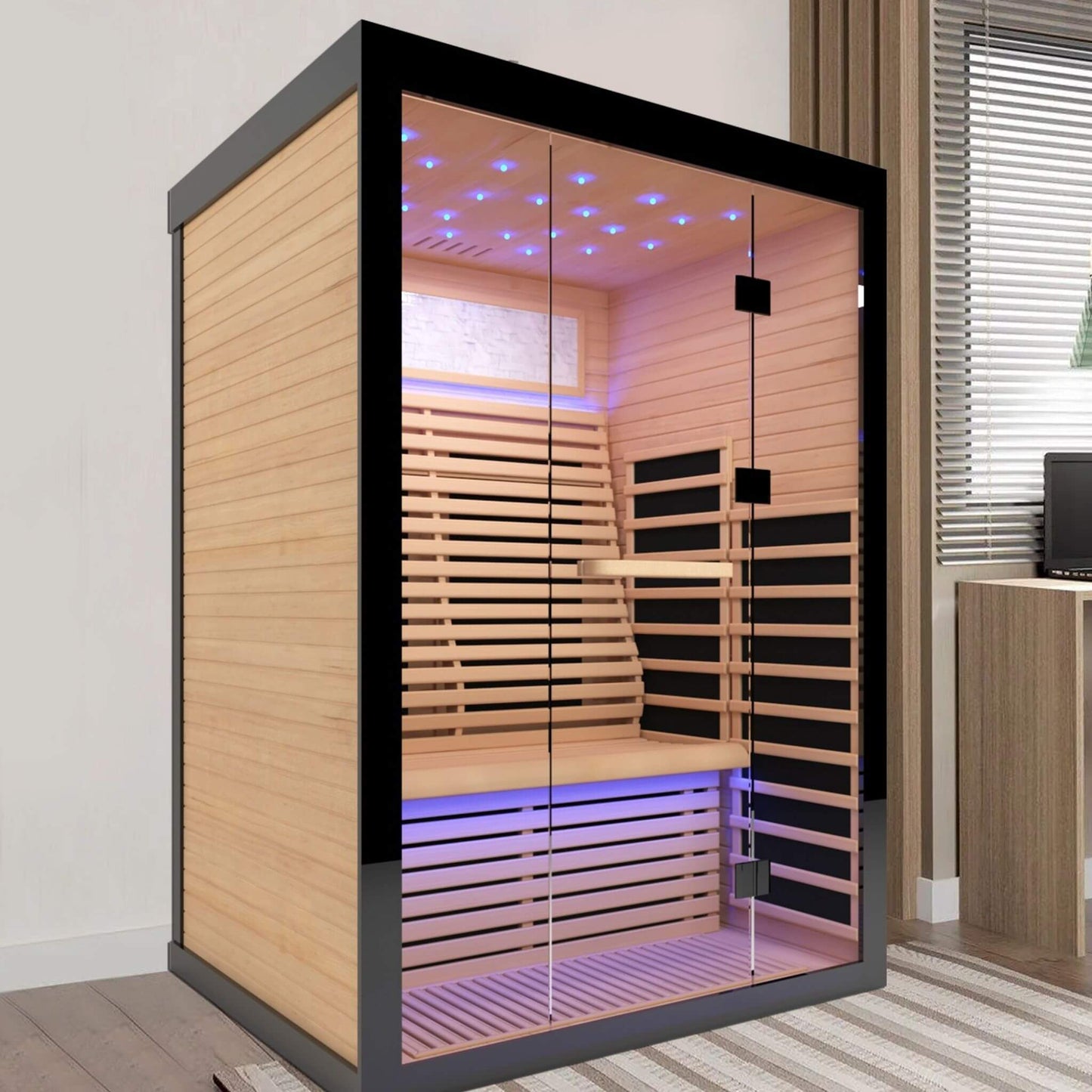 Thermora Luxury 2-Person Canadian Hemlock Wood Far Infrared Home Sauna (SAK56874)