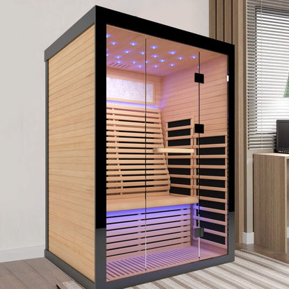 Thermora Luxury 2-Person Canadian Hemlock Wood Far Infrared Home Sauna (SAK56874)