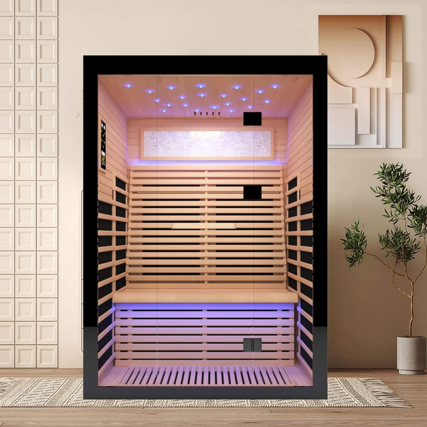 Thermora Luxury 2-Person Canadian Hemlock Wood Far Infrared Home Sauna (SAK56874)
