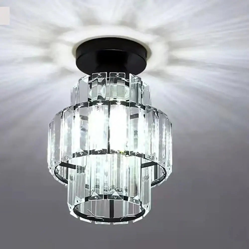 Tiered black gold minimalist led chandelier kitchen light