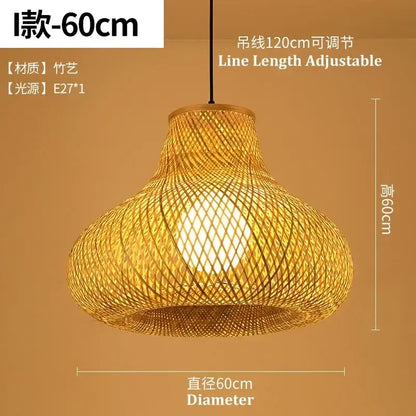 Tiered golden lattice decorbites bamboo chandelier dining room light