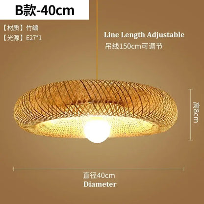 Tiered golden lattice decorbites bamboo chandelier dining room light