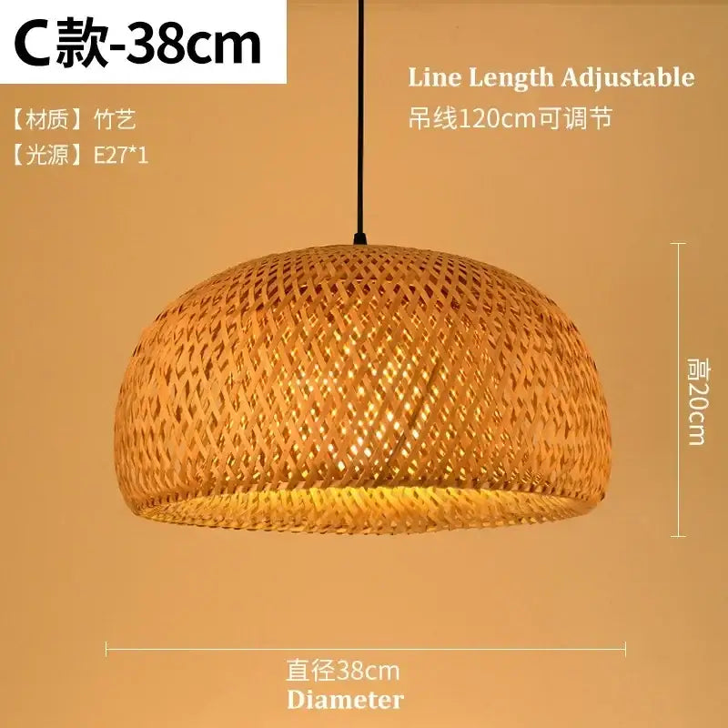 Tiered golden lattice decorbites bamboo chandelier dining room light