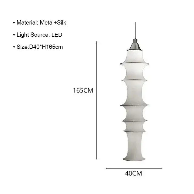 Tiered japanese cream silk floor lamp for living room soft lighting
