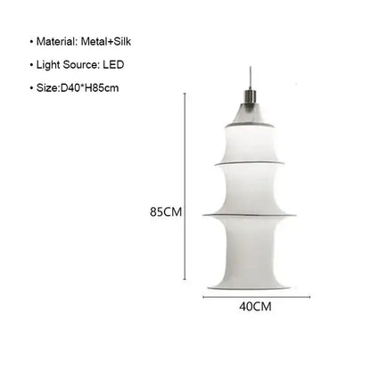 Tiered japanese cream silk floor lamp for living room soft lighting