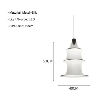 Tiered japanese cream silk floor lamp for living room soft lighting