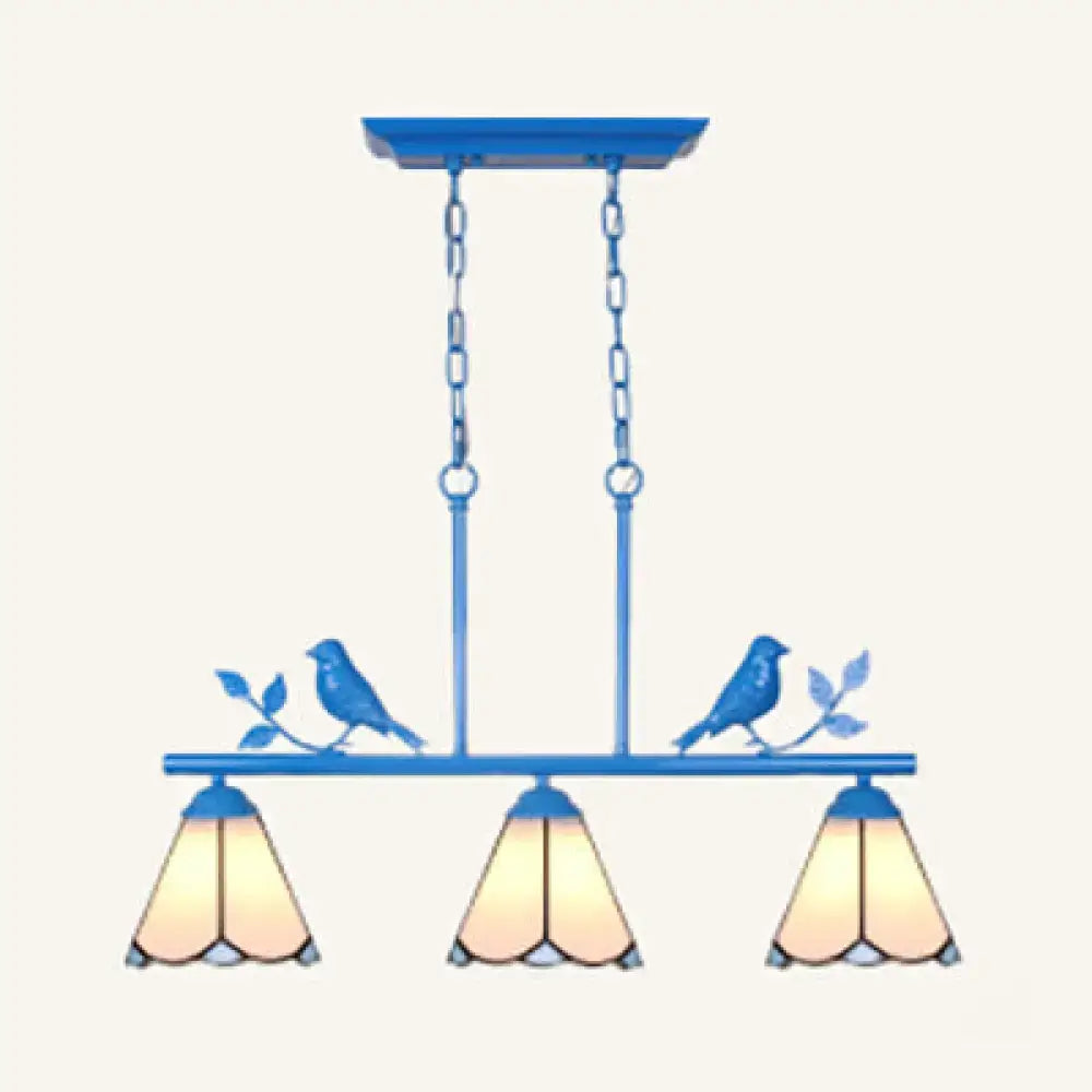 Tiffany style stained glass bird pendant light kitchen ceiling light