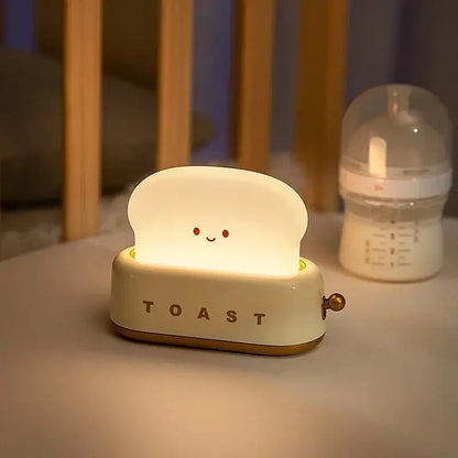 Toaster shaped pastel green maker night light bedroom usb lamp