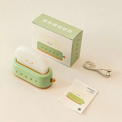 Toaster shaped pastel green maker night light bedroom usb lamp