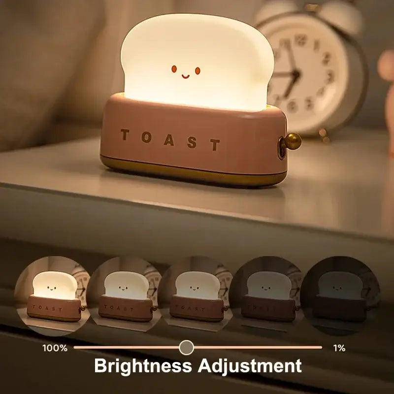 Toaster shaped pastel green maker night light bedroom usb lamp