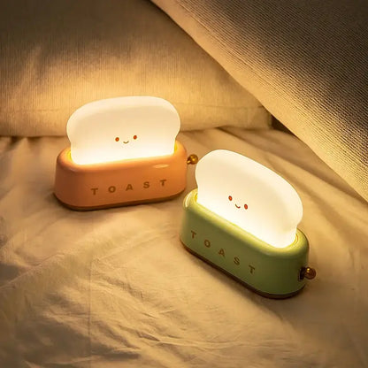 Toaster shaped pastel green maker night light bedroom usb lamp