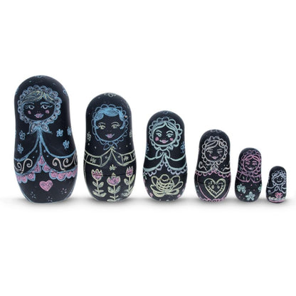 Chalkboard Nesting Doll Set with Color Chalks Gift Boxed