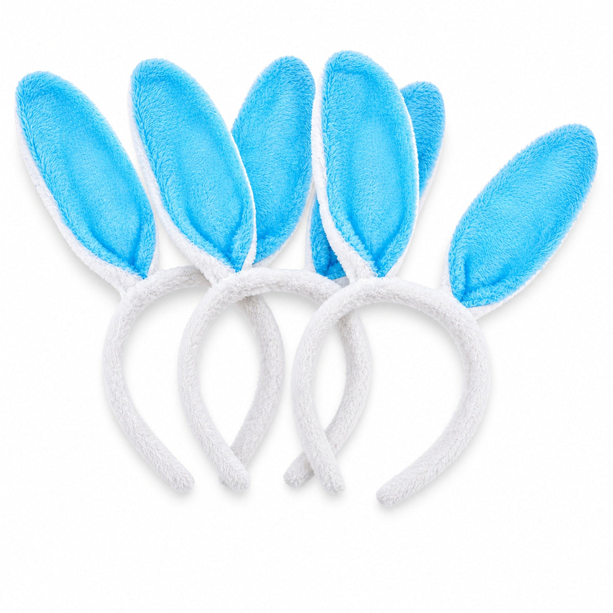 Blue Bunny Ear Headbands Set of 3 Easter Costume Accessories