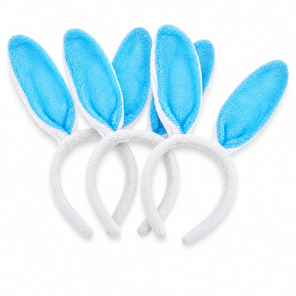 Blue Bunny Ear Headbands Set of 3 Easter Costume Accessories