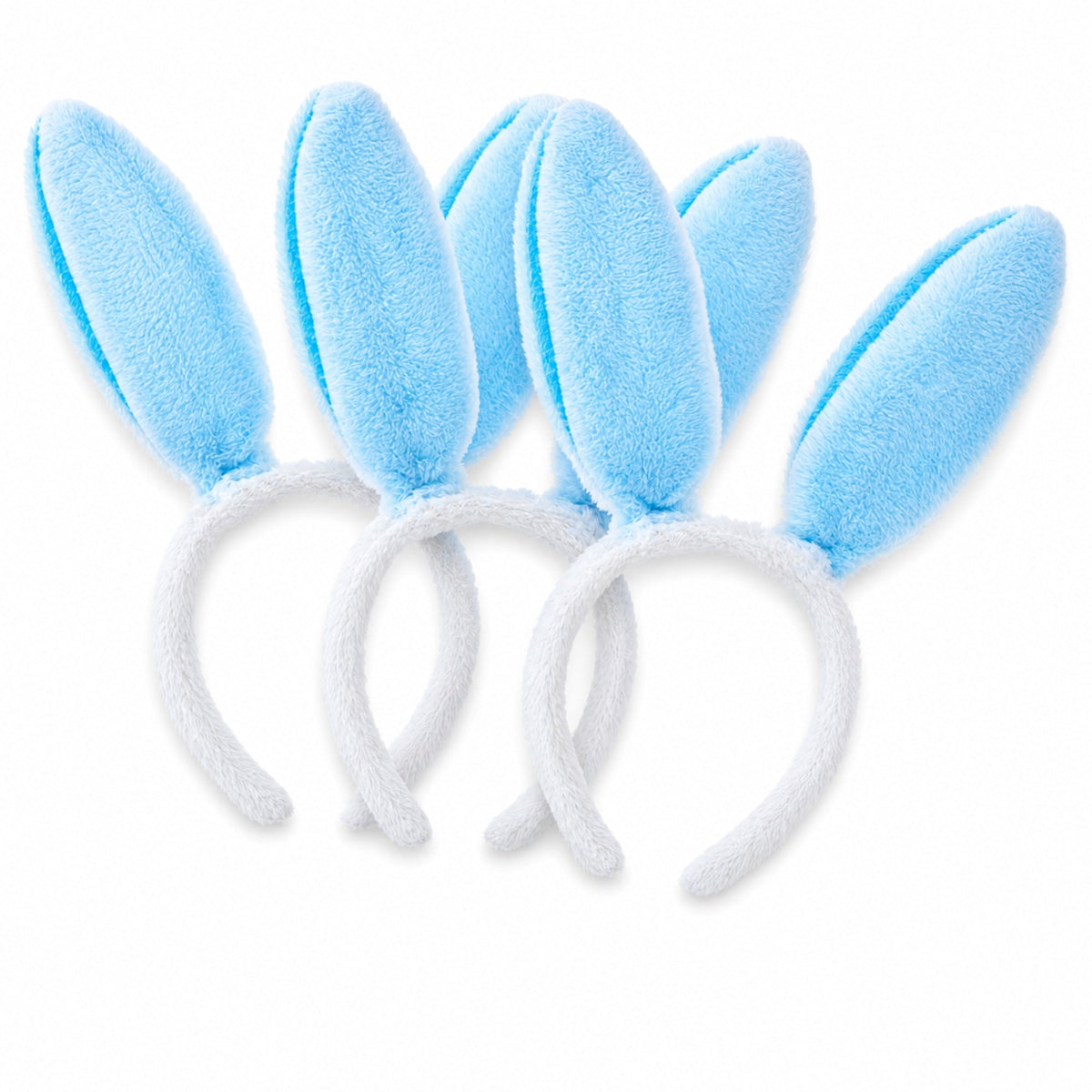 Blue Bunny Ear Headbands Set of 3 Easter Costume Accessories