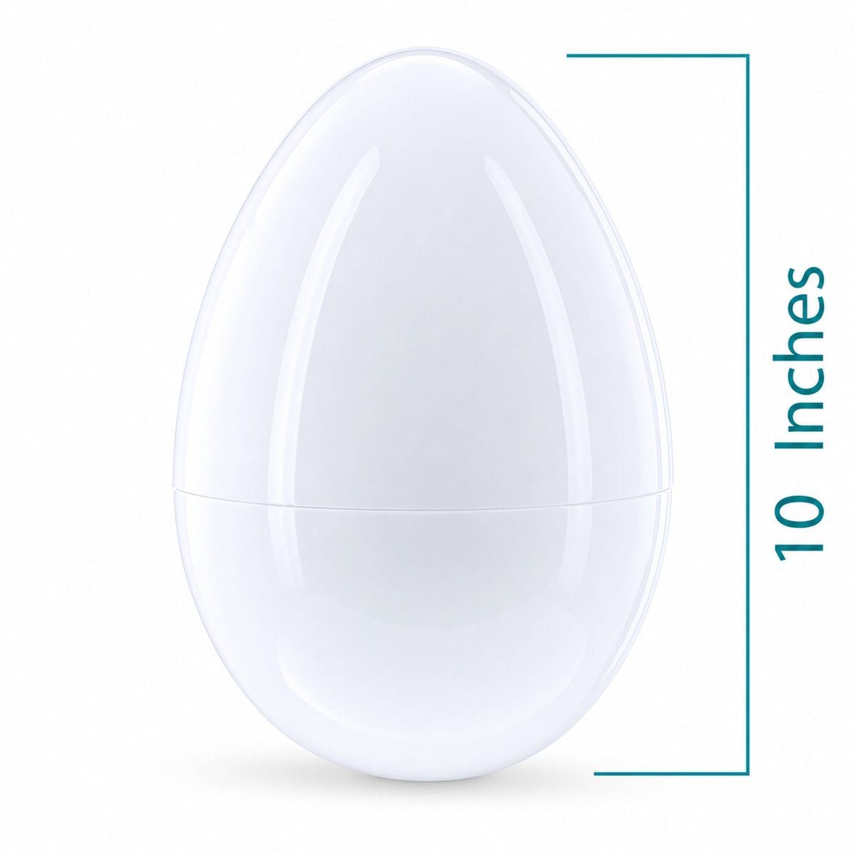 Set of 2 White Large  Jumbo  Giant Fillable Plastic Easter Eggs 10 Inches