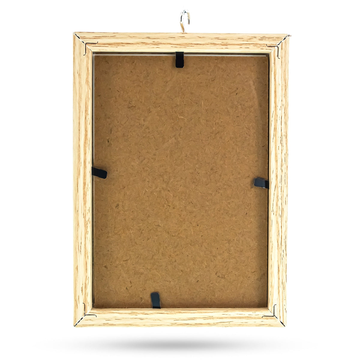 Double Curve Crescent Black Metal Photo Picture Frame and Ornament Display Stand 9.25 Inches