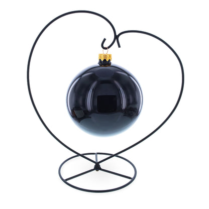 Heart-Shaped Hanging Photo Picture Frame and Black Metal Ornament Stand 9.75 Inches