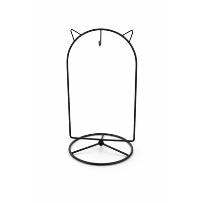 Black Cat Hanging Photo Picture Frame and Metal Ornament Stand 9.25 Inches